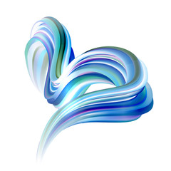 Abstract colorful smooth background. Curve composition. Vector illustration