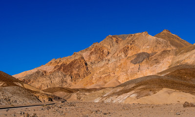 The amazing colorful rocks and mountains at Death Valley National Park - Artists Palette
