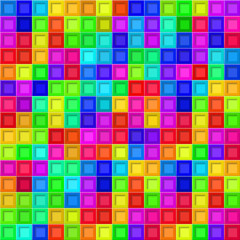 Abstract background or seamless pattern of colored tiles with square holes