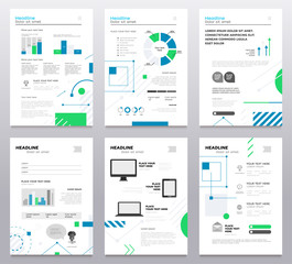Presentation booklet cover - vector template a4 pages