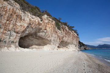 Fototapeta na wymiar Beautiful beach at Cala Luna, Sardinia, Italy