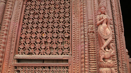Detalle del Templo Shiva Parvati, Plaza Durbar, Katmandú, Nepal