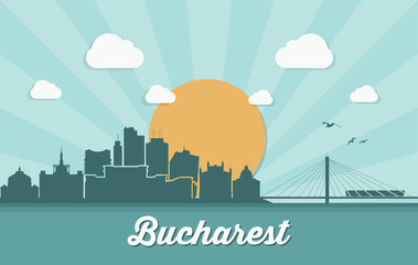 Obraz premium Bucharest skyline