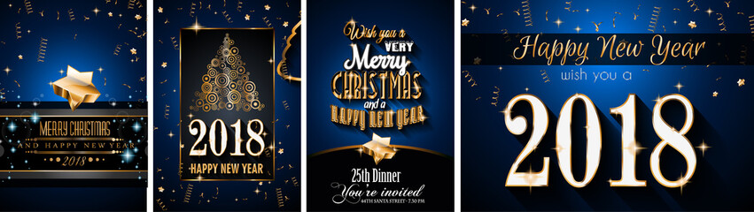 2018 Happy New Year Background for your Seasonal Flyers and Greetings Card