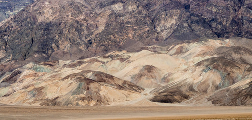 The amazing colorful rocks and mountains at Death Valley National Park - Artists Palette