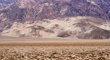 The amazing colorful rocks and mountains at Death Valley National Park - Artists Palette