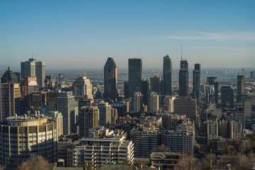 Montreal cityscape from above, skyline