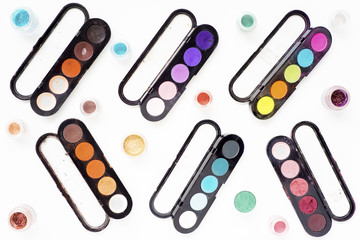 Cosmetics on white background