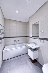 The interior of bathroom.