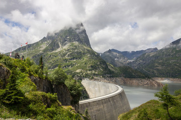 Obraz na płótnie Canvas Barrage Emosson in Switzerland in Alps