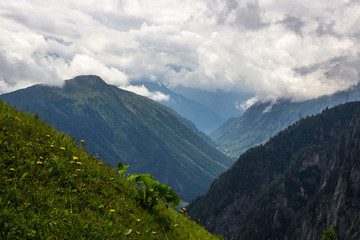 Barrage Emosson in Switzerland in Alps