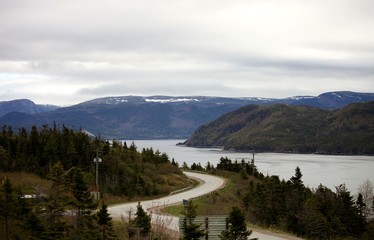 A scenic view of Gros Morne national park in Newfoundland, Canada