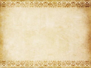 Old paper with floral frame