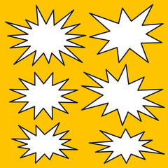 Comic strip graphic novel speech effect elements