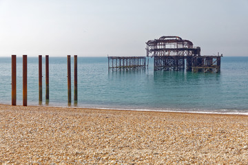 Abandoned West pier in Brighton