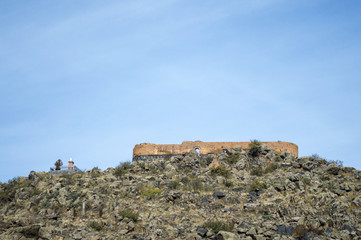 Kosh, Armenia - November 14, 2017: 13th century Kosh Fortress in Armenia