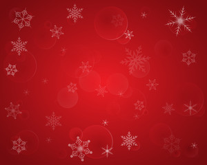 Red Christmas background. Vector illustration.