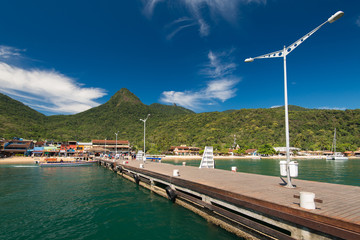View of Vila do Abraao From the Pier, a Beautiful Island in Brazil