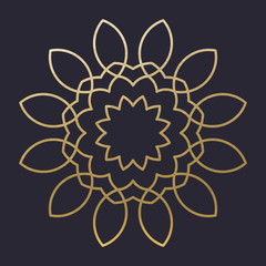 Luxury Golden Mandala Shape. Vector Mandala. Decoration Ornament. Floral Flower. Oriental. 