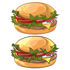 Hamburger vector image