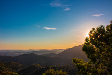 Mountain. Sunny landscape. Costa del Sol, Andalusia, Spain.