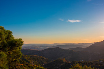 Naklejka na ściany i meble Mountain. Sunny landscape. Costa del Sol, Andalusia, Spain.
