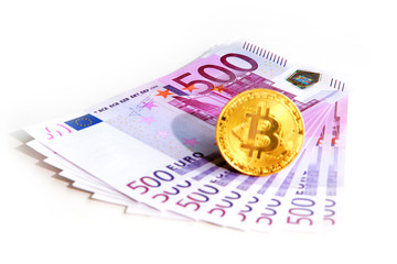 Bitcoin Konzept - die neue Weltwährung