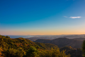Fototapeta na wymiar Mountain. Sunny landscape. Costa del Sol, Andalusia, Spain.