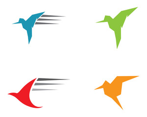 Fototapeta na wymiar Hummingbird Logo Template