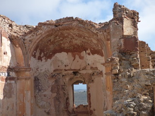 Villa de  Moya en Cuenca. Pueblo abandonado en Castilla la Mancha, España