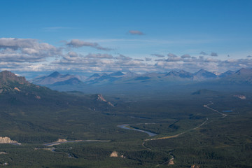 Scenic view from Mount Healy in Alaska 