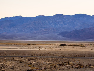 Death valley National Park after sunset - beautiful view in the evening