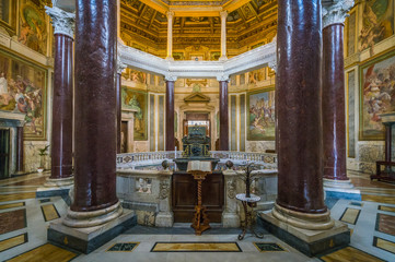 Lateran Baptistery (San Giovanni in Fonte) near the Basilica of Saint John in Rome, italy.