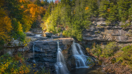 Autumn colors at Blackwater Falls in West Virginia 