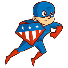 Superhero boy Cartoon character
