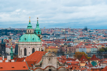 Fototapeta na wymiar Prague, Czechia - November, 23, 2017: panorama of Prague