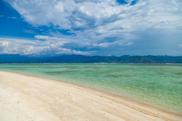 Beautiful sea and coastlines of Gili Trawangan, Indonesia.