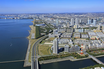 Obraz premium 幕張周辺の住宅地／郊外のマンション群