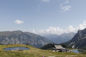 view of alpine mountains in northern Italy