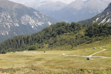 view of alpine mountains in northern Italy