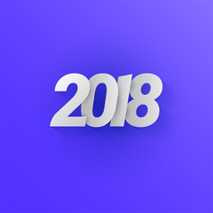 2018 text new year vector