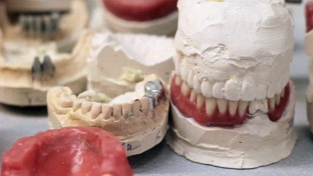 Desk dental prosthetist, dentures, dental jaw