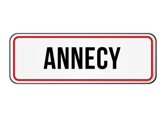 Panneau signalisation entrée ville Annecy