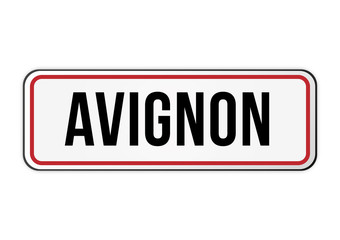 Panneau signalisation entrée ville Avignon