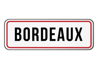 Panneau signalisation entrée ville Bordeaux