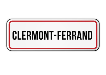 Panneau entrée ville Clermont-Ferrand,