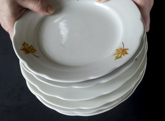 plate on black