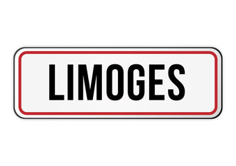 Panneau entrée ville France limoges