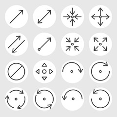 Line icons vector set