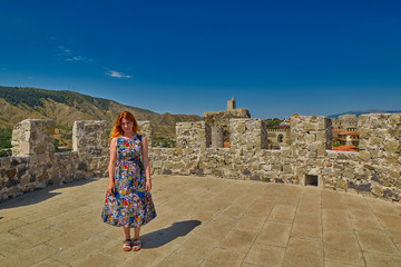 AKHALTSIKHE, GEORGIA - 08 AUGUST 2017: Famous Rabati Castle Complex